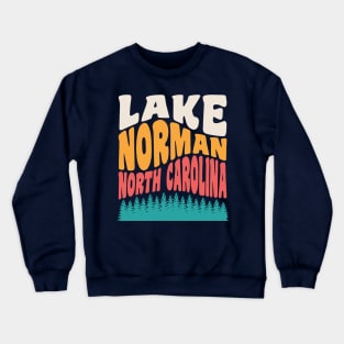 Lake Norman North Carolina Retro Sunset State Park Crewneck Sweatshirt